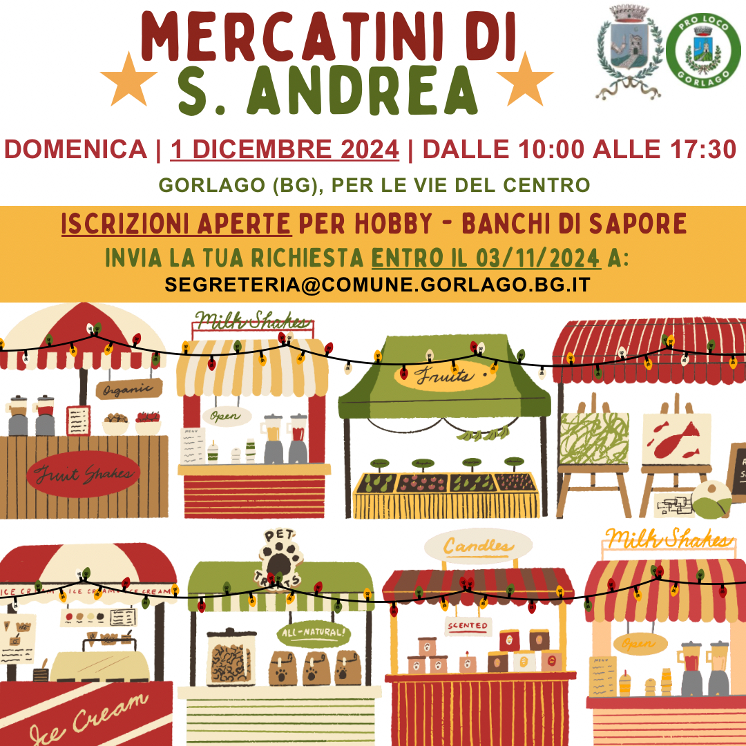 Locandina mercatini di S. Andrea